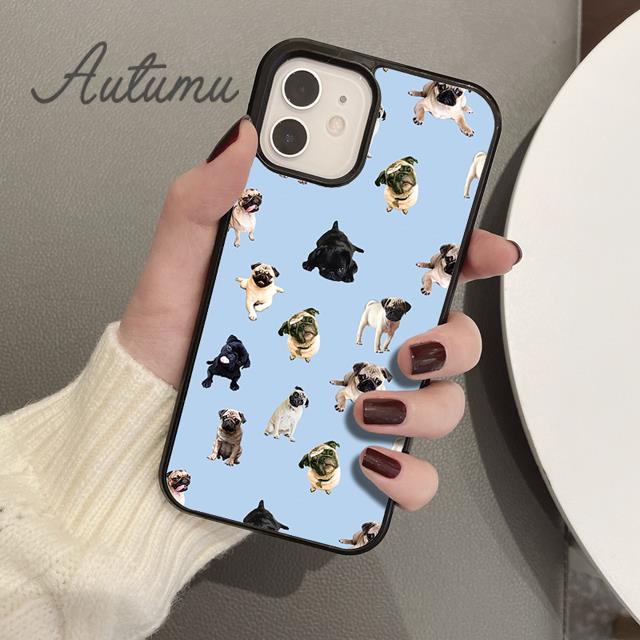 CUTE PUPPY PUG DOG MOPS Phone Case for iPhone 17 Air 15 16 11 12 13 14 Pro Max Plus coque Fundas Shell