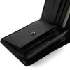 [Indentaya] Inden Two-Fold Wallet with Coin Case, Men's, Deer Leather, Traditional Craftsmanship, Made In Japan, No. 2006 ([1-167] Black