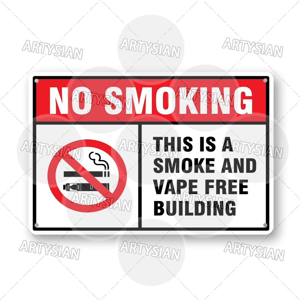 No Smoking Metal Sign Smoke Free Prohibition Warning Sign No Vaping Smokefree Plaque