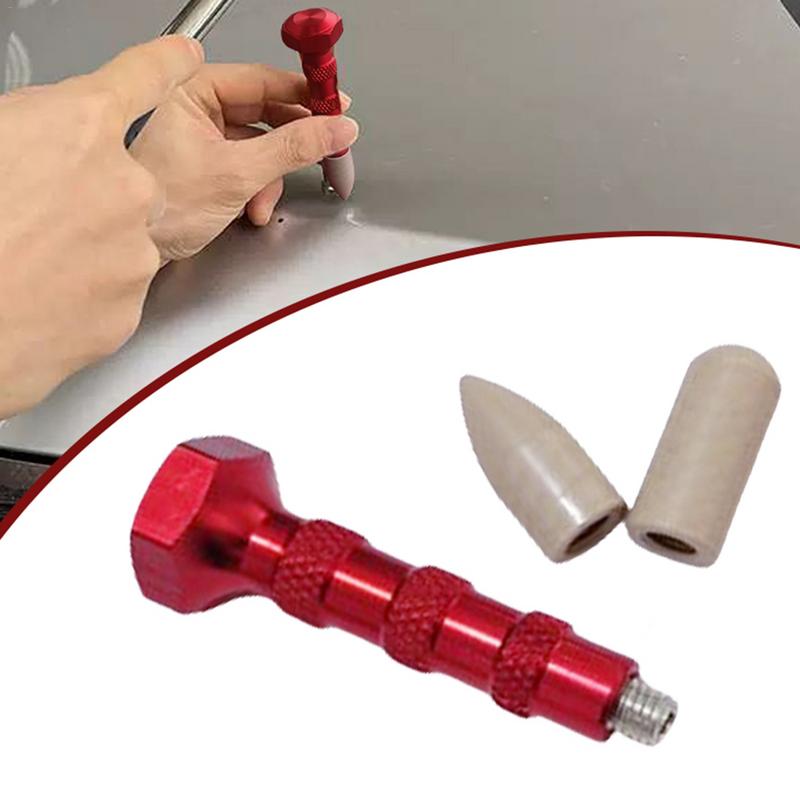 Ausbeulwerkzeug zum Entfernen von Ausbeulungen in der Karosserie, mit 2 Aufsätzen, Aluminium-Ausbeulspitzen, Ausbeulstift zur Reparatur von Autoschäden