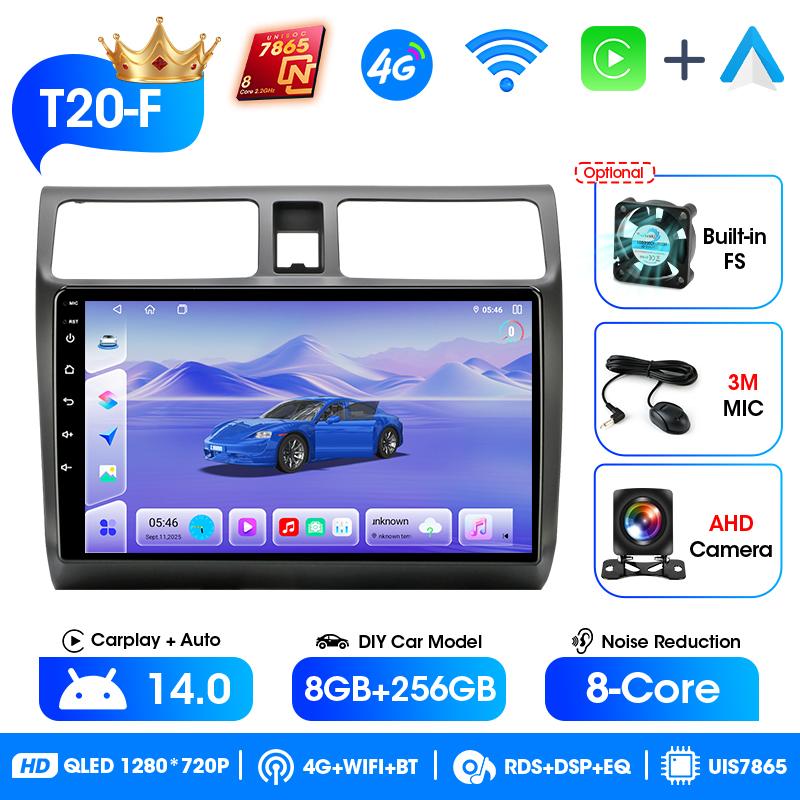 Srnubi 2Din Android14 Car Stereo Radio For Suzuki Swift 2003-2010 Wireless Carplay Android Auto Mirror Link BT 4G WiFi Head Unit