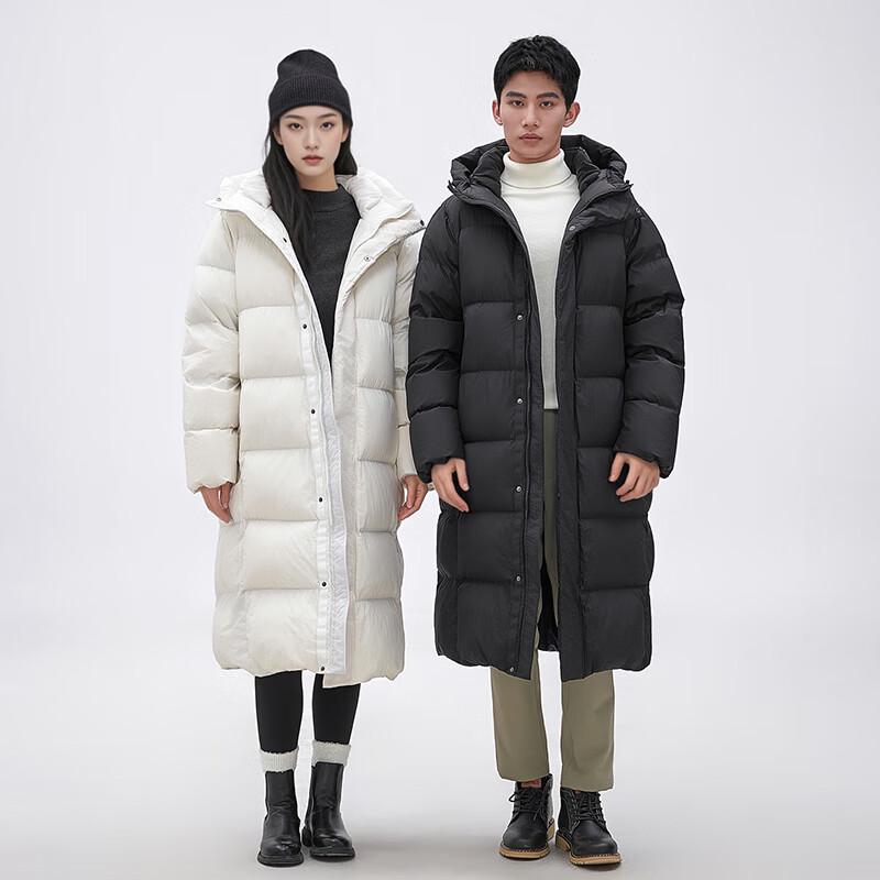 

Toluoman Унисекс Легкая Длинная Парка на Белом Утином Пуху L