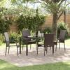 VidaXL 5-Piece Garden Dining Set Brown Poly Rattan 3379396