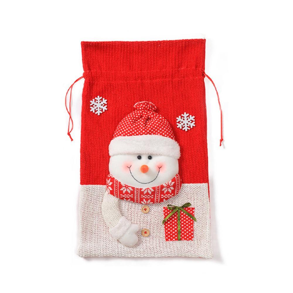 Reindeer Santa Claus Gift Bag Elk Xmas Drawstring Pouch Exquisite Merey Christmas Bag  Party Favors