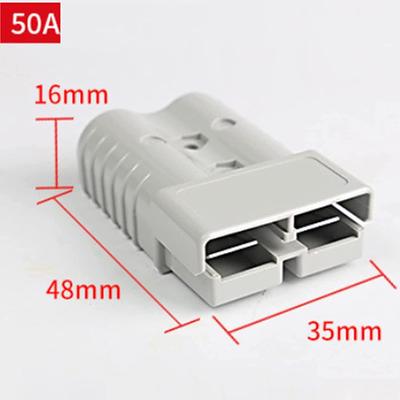 50A 600V Forklift Charger Battery Connector Charging Plug with 8AWG Extension Cable, 50cm