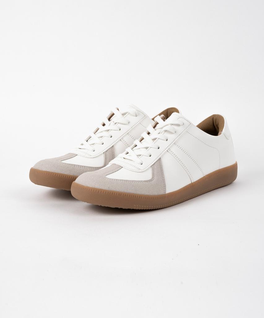 Analog Mood German Army Half Leather Sneakers (White)
