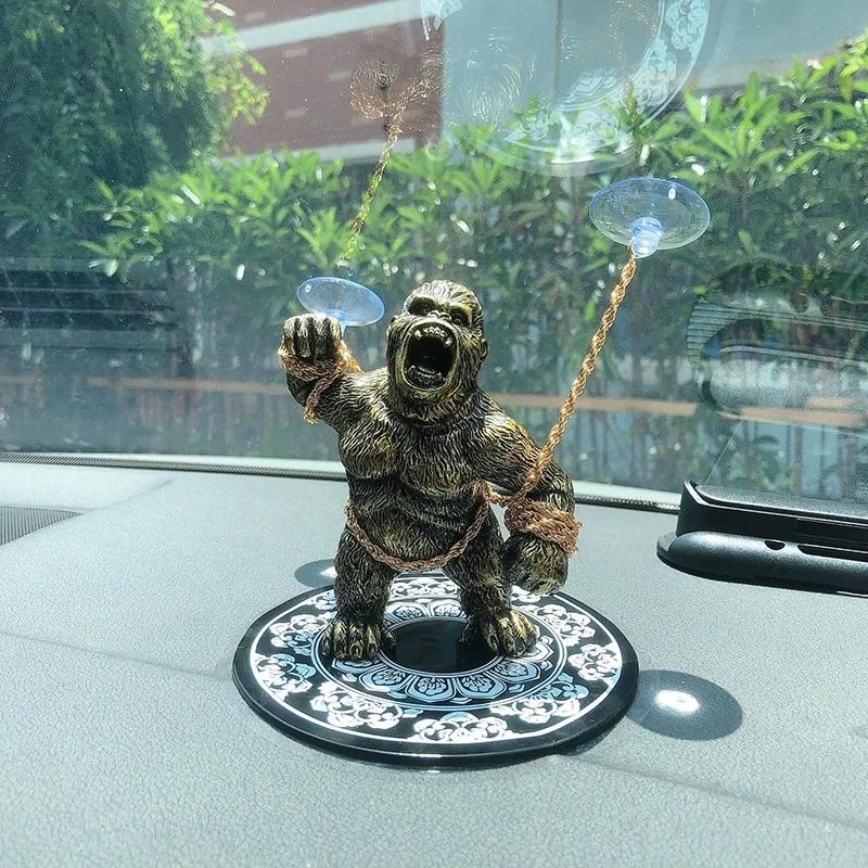 

Car Interior Decoration Gorilla Center Console Personality for Goods Accessories серебряный