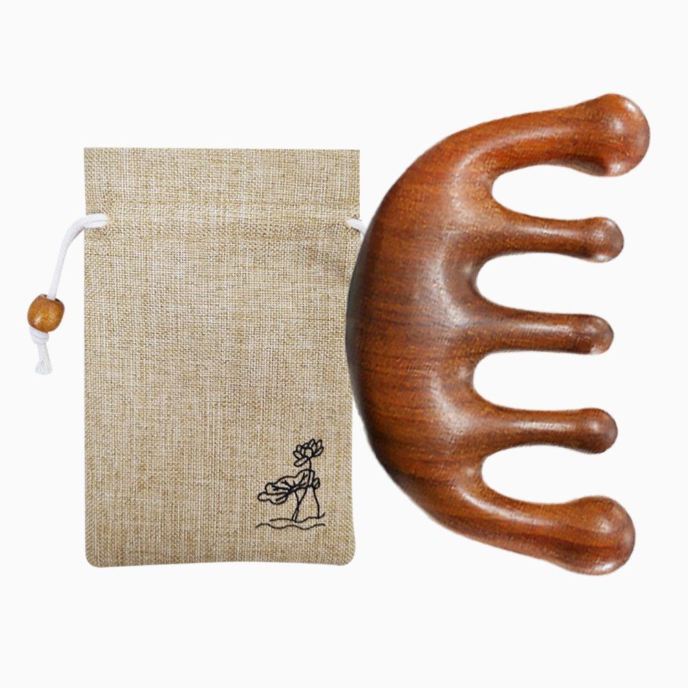 Wooden restoration bracket acupressure device trapezius muscle massage lymphatic circulation massage type B