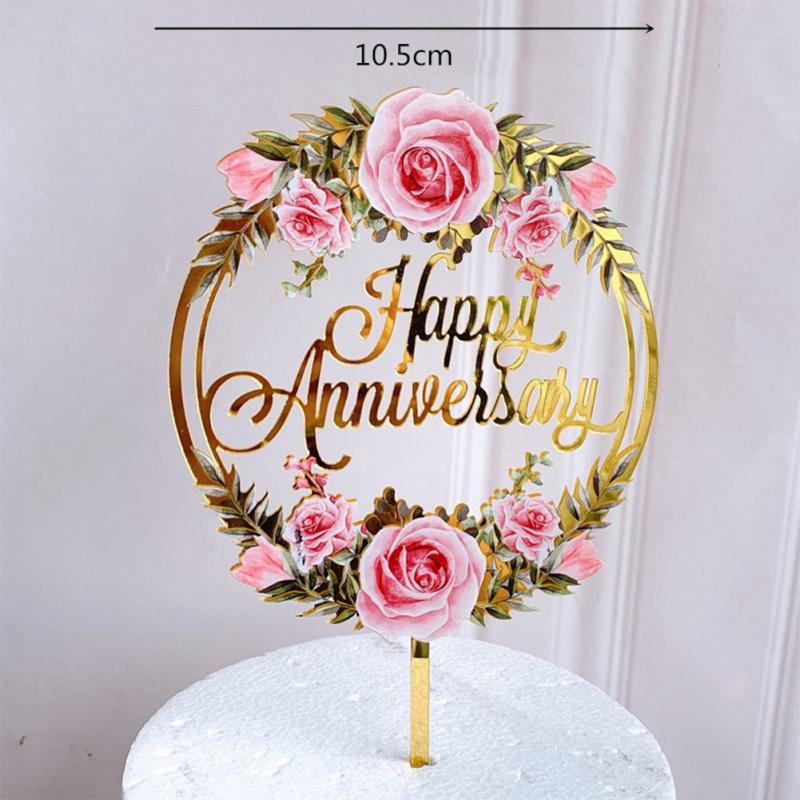 Acrylic Cake Topper Decoration for Birthday Wedding Party Photo Prop
