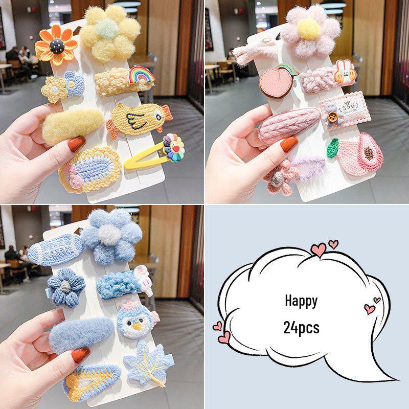Autumn/Winter 2025 Lambswool Plush Hair Clip: Cute BB Clip Headwear for Women & Children
