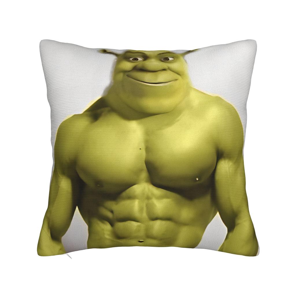 Funny Shreks Meme Pillowcases Merchandise Soft Cushion Cover Decor  Pillow Case Cover Seat Multi-Size