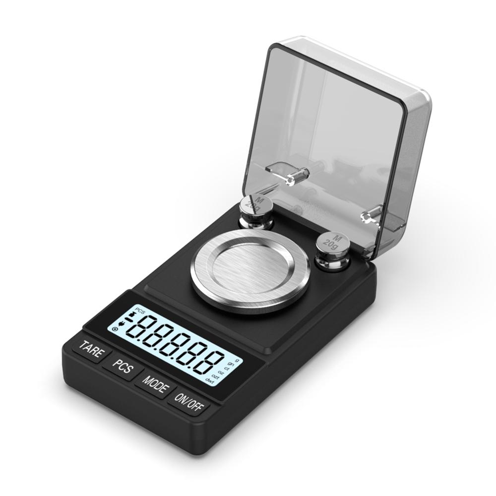 Portable Digital Scale 50g/0.001g High Precision Jewelry Gold Powder Scale with Calibration Weights