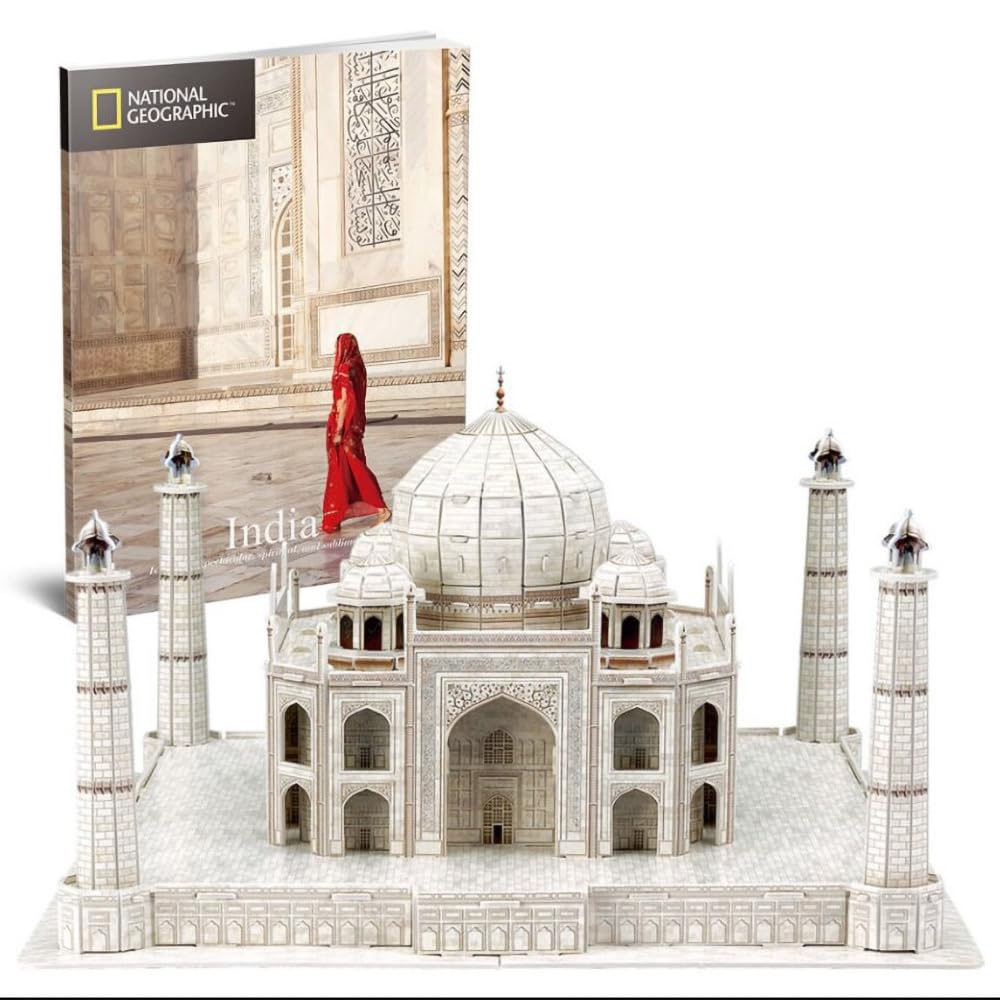

ASSYME Cubic Fan 3D Puzzle Craft Kit Не требуется клей и инструменты Тадж-Махал DS0981h