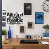 Exquisite Metal Inspirational Decor. 'With God All Things Are Possible' Verse. Christian Wall Sign. Beautify Home, Church.