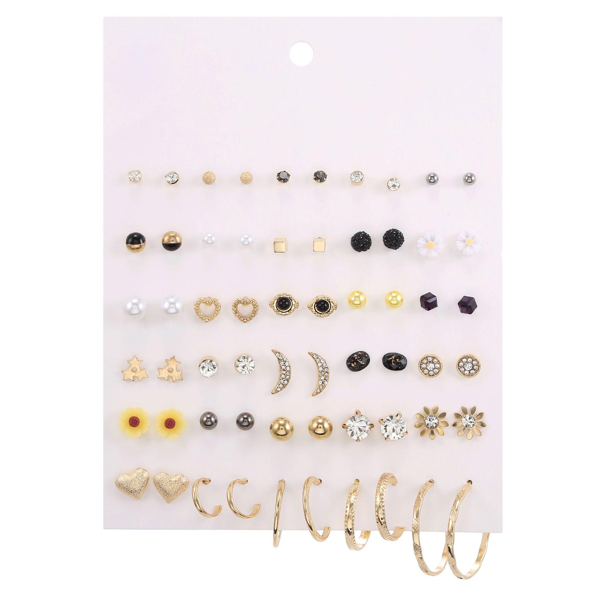 

Корейская Мода Трендовые Серьги-гвоздики: Универсальный, простой, удобный для студентов набор для похудения для женщин