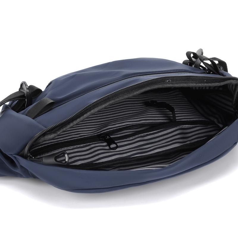 Trendy brand messenger bag men's multi-functional sports fitness breast bag large capacity student shoulder bag functional fanny pack
