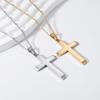 Stainless Steel Simply Religious Cross Pendant Necklace For Women Men Friends Fashion Jewelry Gift