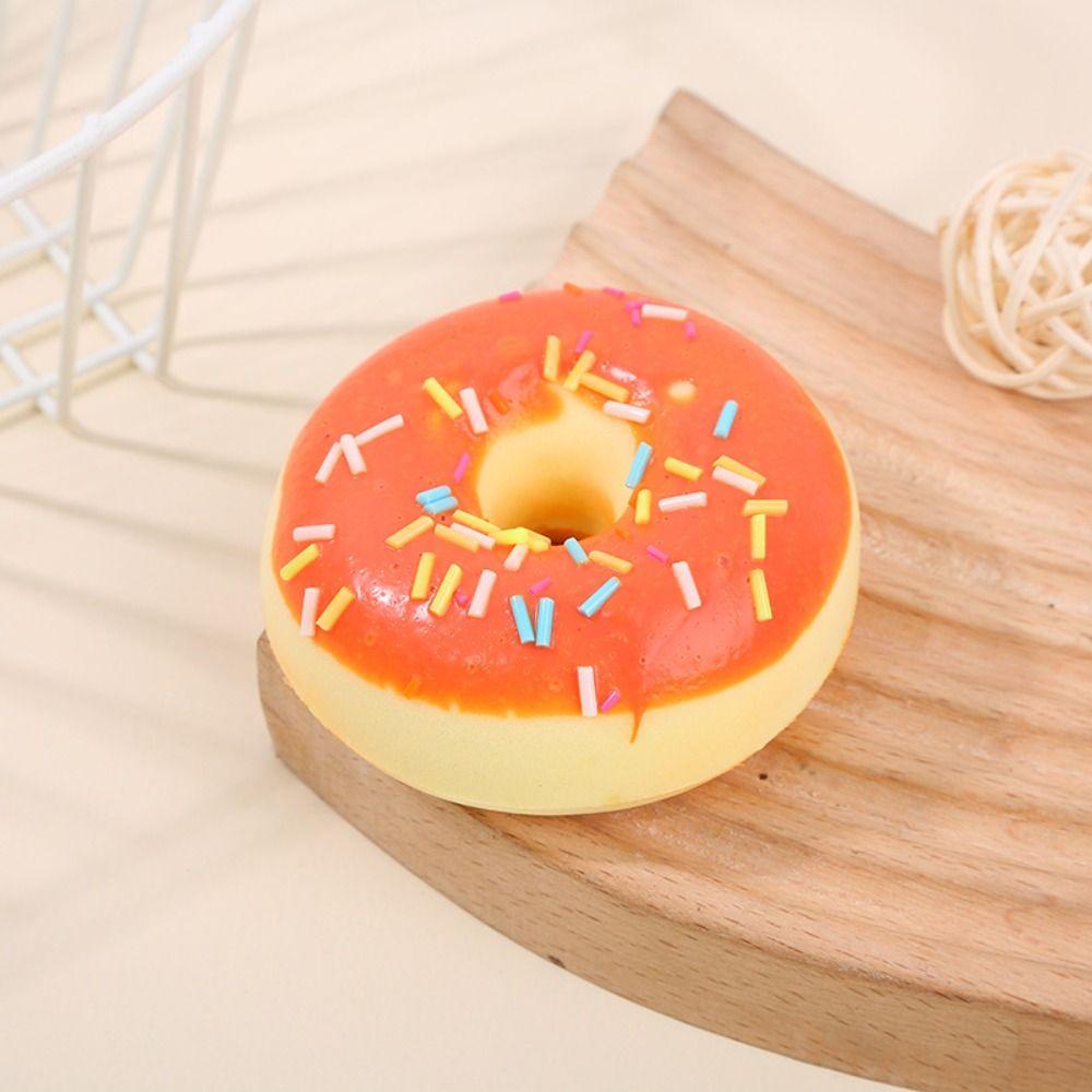 Soft Artificial Donut Bread Squeeze Toy PU Donut Donut Squishy Toy  Party Decoration