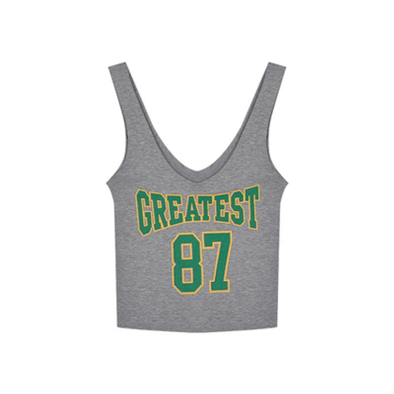 

Plus Size Women s Clothing Letters Printed Camisole Summer New Sports Top Plus Size Ladies Fashion Crop Top Inner Match Sleeveless Bottoming Shirt Grey 3XL