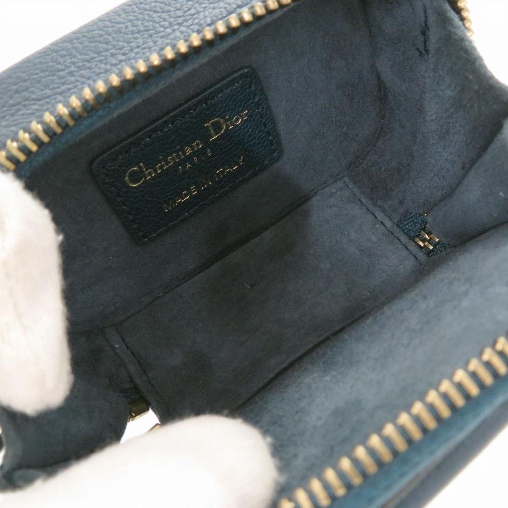 Used AUTHENTIC Dior 43 MA 0261 Mini Saddle Shoulder Bag blue Leather