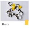Stainless Steel Hose Clips with Plastic Handle Set of 10 Adjustable Worm Drive
