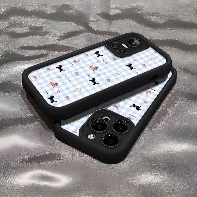 

Blue Plaid Dog RealmeGTneo3 Mobile Phone Case, Thick Edge, High Value, Simple, Dirt-resistant and Anti-drop. realme GTneo3