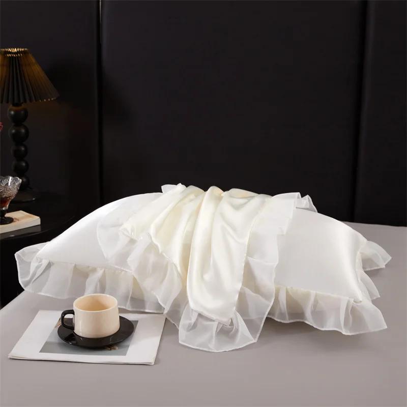 

Наволочка из 100% шелка, наволочка из шелковистого атласа, наволочка с принтом «Красота волос», удобная наволочка, наволочки для домашнего декора. 2pc 48x74cm