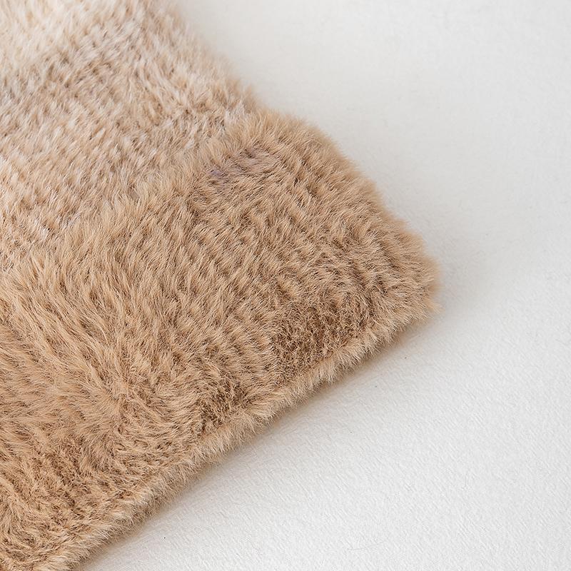 New Gradient Color Dandy Hat Cat Ear Lazy Beanie Hat Sweet Winter Hats For Women Streetwear Warm Fur Hats For Girl Gift