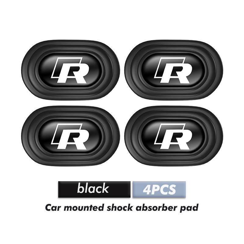For Volkswagen VW Car Logo Door Shock Pad Silicone Anti-Collision Sticker Cover Golf Jetta Passat Mk4 Mk5 Mk6 CC B5 B6 B7 Golf 4 Zj7