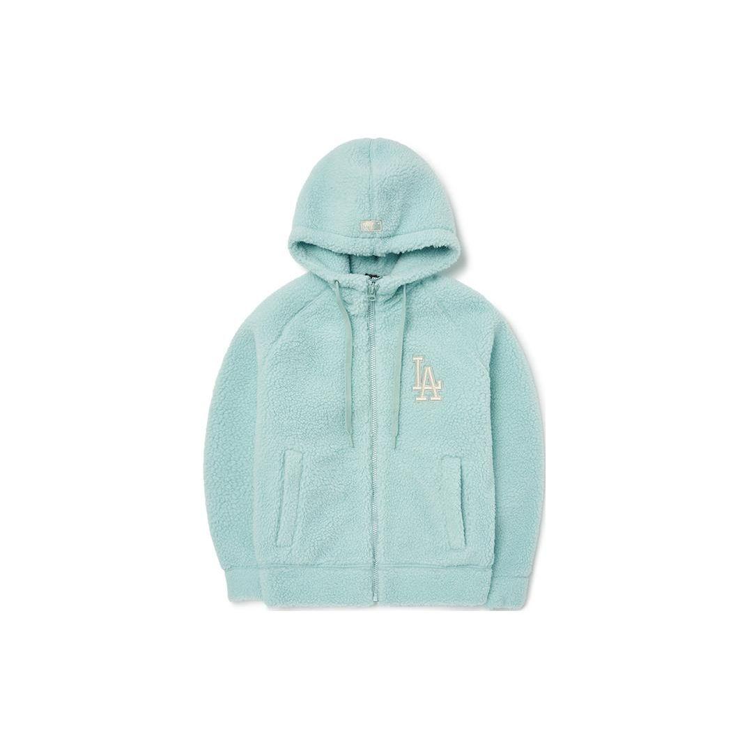 MLB Los Angeles Dodgers Kapuzen-Reißverschlusstaschen Fleecejacke Unisex Jacken Hellblau 3AFDB0226-07BLL S gray