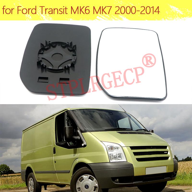 Auto Car Left Right Hand Side Door Wing Reaview Mirror Glass No-heated Replacement for Ford Transit MK6 MK7 2000-2014