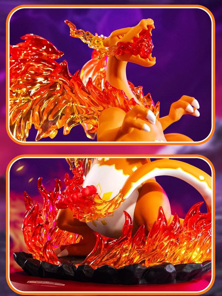 Playfulism Pokémon Charizard & Eevee Gigantamax Figures with Gengar & Pikachu Shining Moments Merchandise