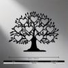 Heart Tree Wall Art Black White Leaf Metal Decor Minimalist Wrought Iron Romantic Bedroom Wedding Valentine Gift