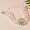 Baroque Diamond Pearl Clavicle Necklace – French Court Style Luxury for Women