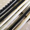 Vendita all'ingrosso 10mm Lavorazione a Maglia Colore Misto Glitter Riflettente Bordino Piping Banda DIY Cuscino Divano Tenda Corda Piping in Pizzo Striscia Bordatura
