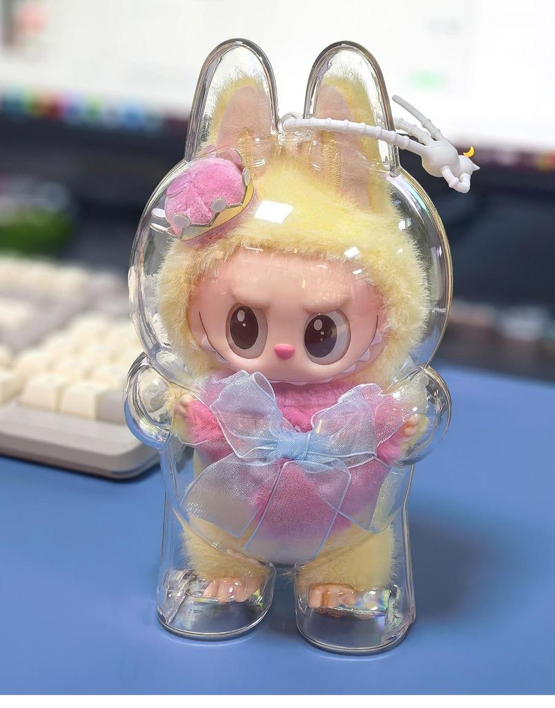 Lazy Beast Labubu Schachkönig Transparente Schutzhülle - Hohe Qualität