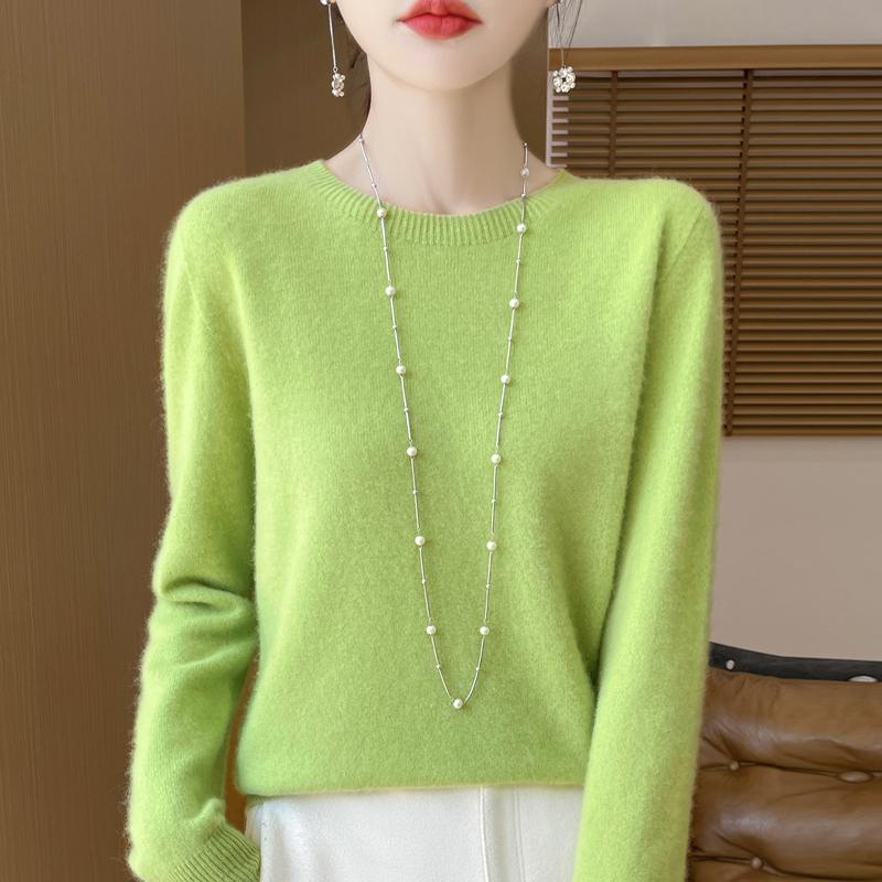 Women's Cashmere Sweater Qinghe Cashmere 30% Cashmere 70% Wool Autumn and Winter Pullover Warm and Fashionable