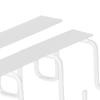 Kitchen Utensil Holder Hanger Iron Double Row Hook Spoon Shovel Shelving for Restaurant White