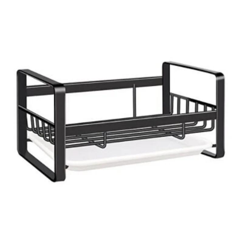 Égouttoir d'évier de cuisine en acier inoxydable, organiseur de rangement pour éponges, savon à vaisselle, étagère, organisateur de cuisine, accessoires de salle de bain