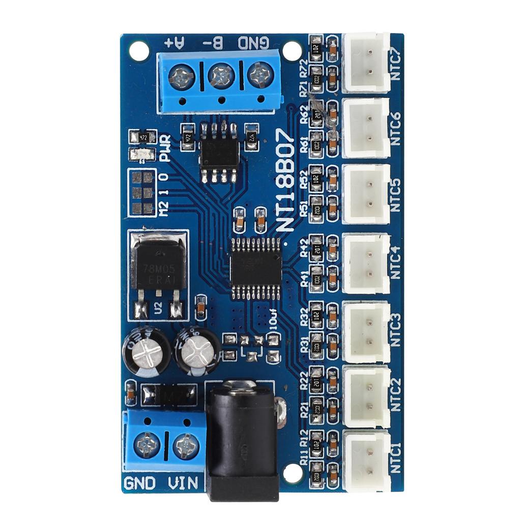 Modul NT18B07 7?Kanalplatine RS485 für Temperatursensor Papierloser Schreiber SPS 6?24V