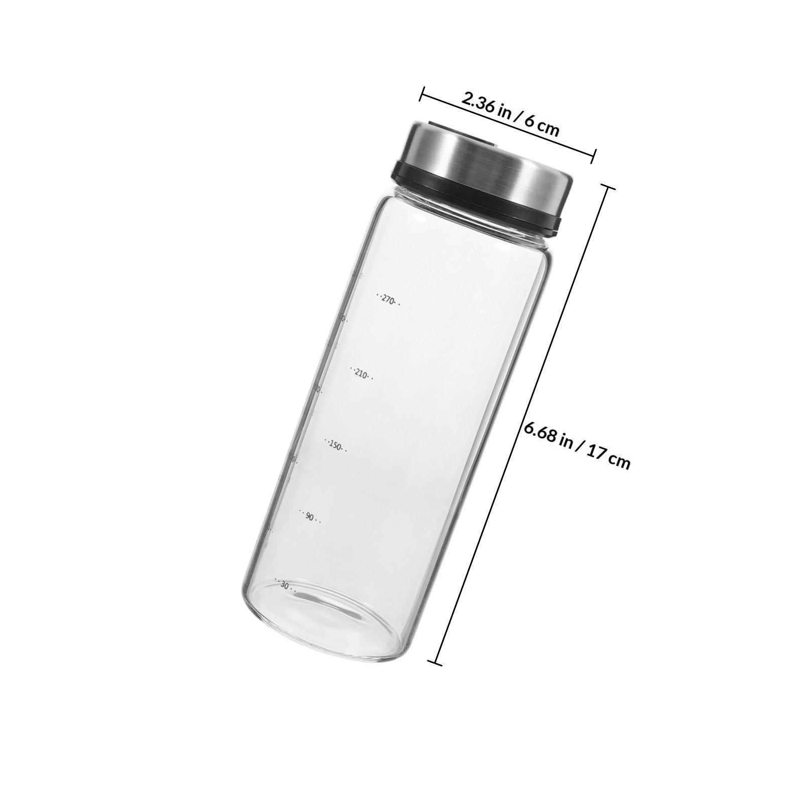 

Rotary Glass Stainless Steel Seasoning Bottle 500Ml Salt Pepper Container Spice Jar Chocolate Powder Storage Easy Rotate Lid