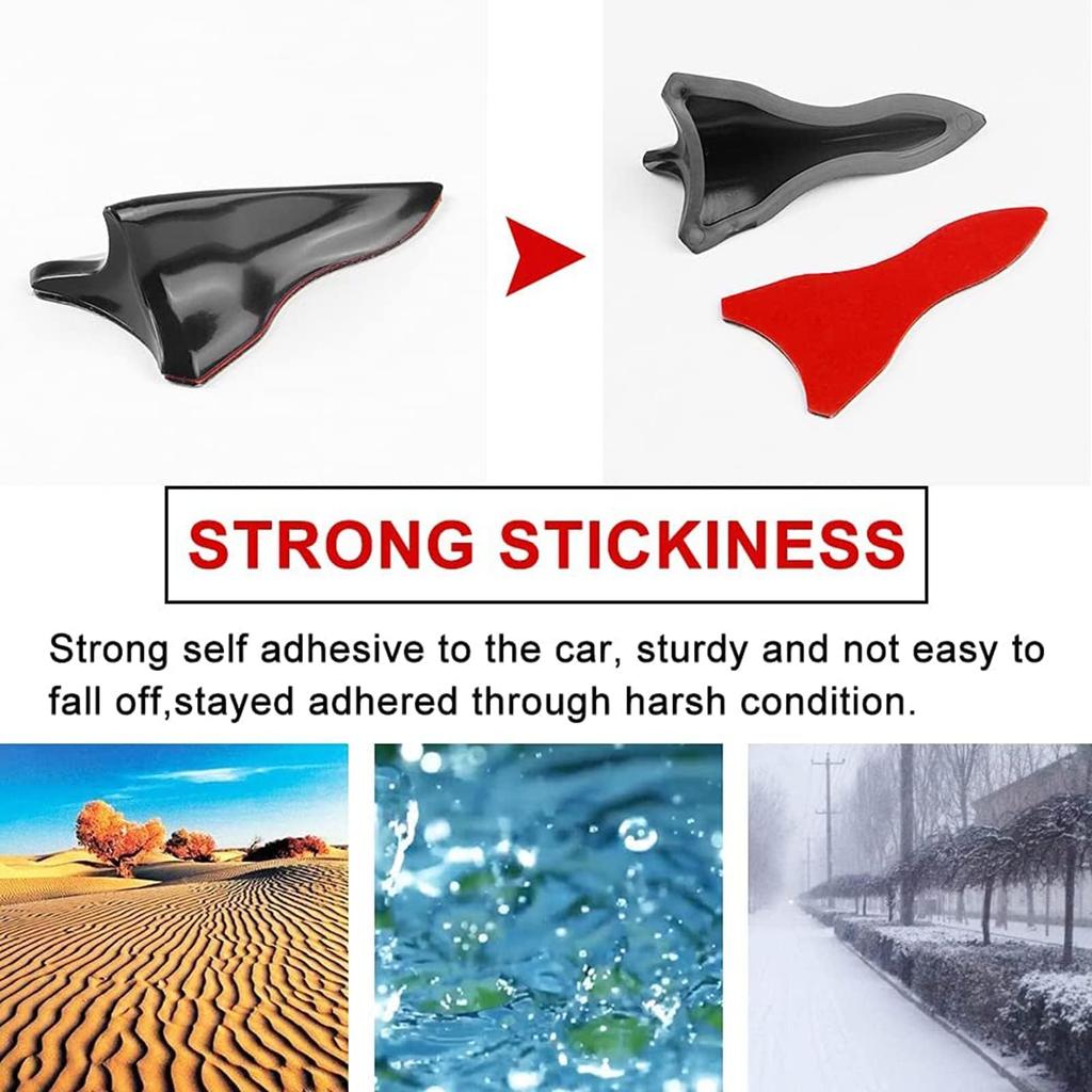 Alpha Racing Air Vortex Generator Shark Fin Set of 10 Spoiler, Roof Wing Pointed End Style