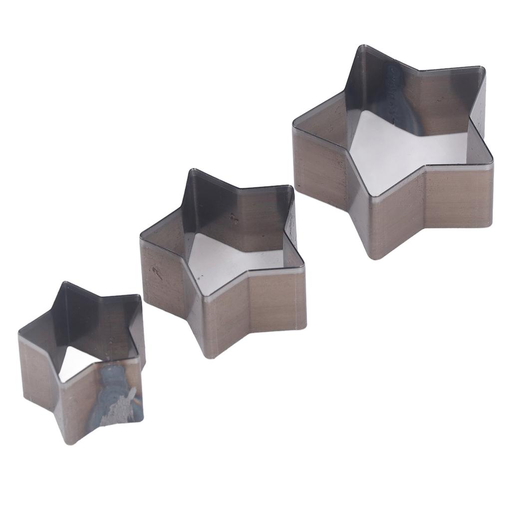 3Pcs Leather Punching Dies Star Shape Clean Cut Alloy Steel Leather Cutting Mold for Crafts DIY