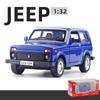 1/32 Scale Lada NIVA Jeeps Diecast Car Model Toy, Pull Back Toy Vehicle with Sound and Light for Kids Toddler Boys Girls Gift Collection