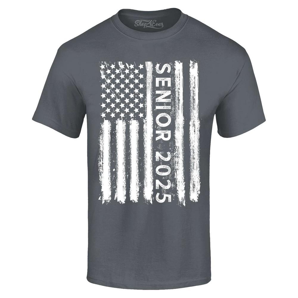 

Senior 2025 American Flag T-shirt Graduation Shirt XL