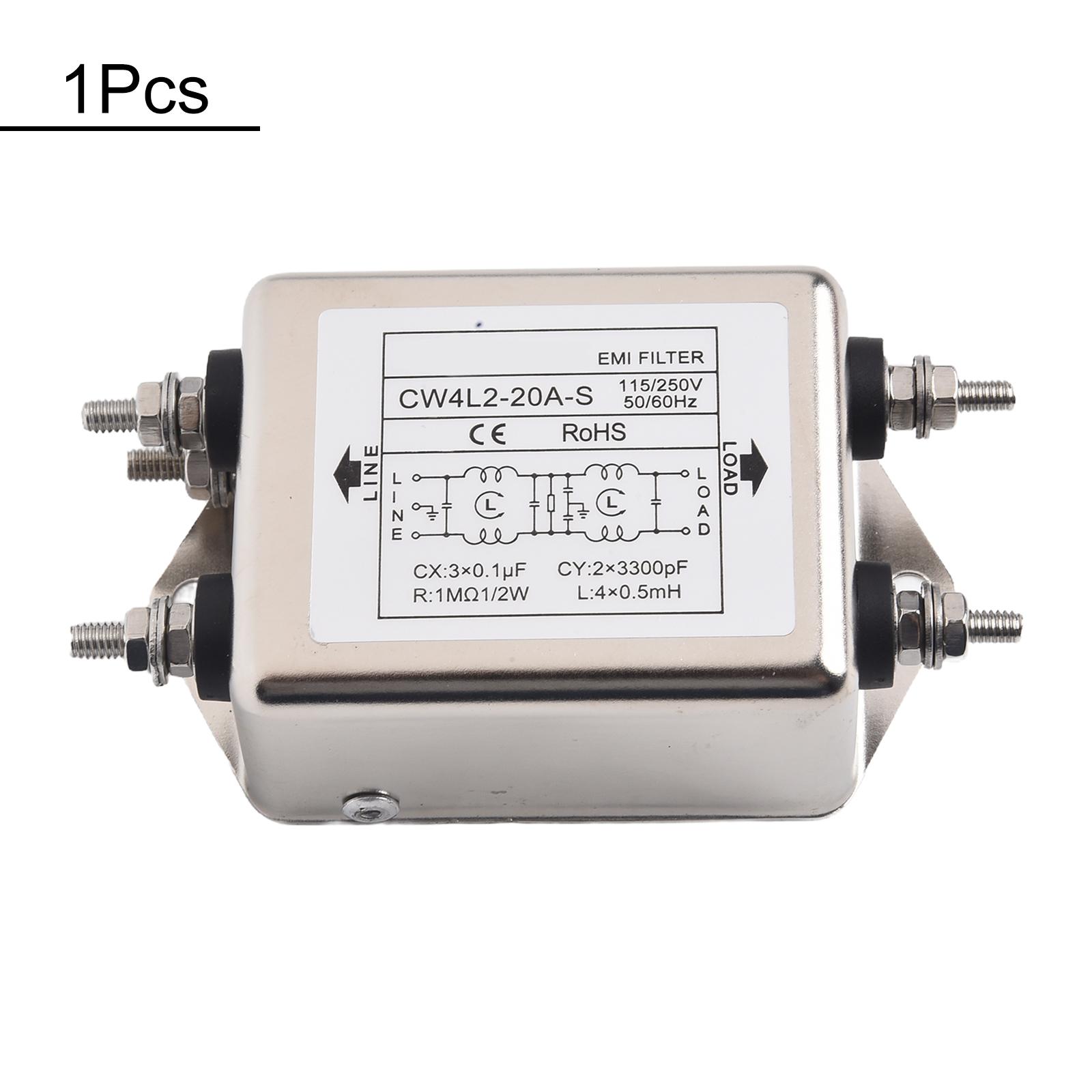 

Двоступеневий фільтр живлення типу болт для змінного струму, розрахований на 220 В змінного струму, з компактним дизайном та ефективним шумозаглушенням