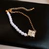 Zircon Round Geometric Flower Bracelet Vintage Style Bracelet Light Luxury High-End Hand Jewelry For Women