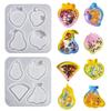 DIY Epoxy Crystal Fruit Series Pendant Mold: Strawberry, Cabbage, Pear, Watermelon, Banana, Peach, Persimmon.