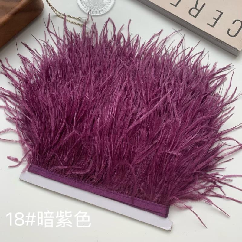 Ostrich Hair Cloth Edge 10-15Cm Clothing Accessories Diy Skirt Decoration Dress Neckline Cuffs Feathers