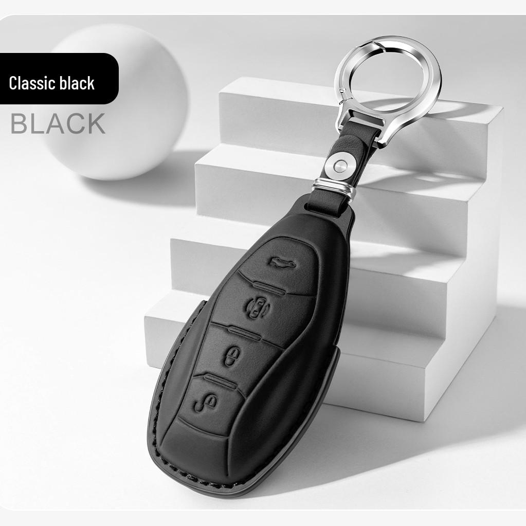 Premium Cowhide Key Cover for Hongqi H5 - Unisex Design, Interior Enhancement